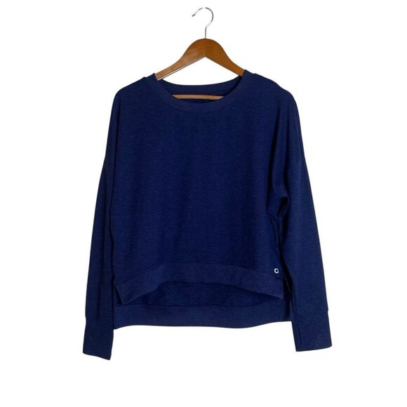 Gap fit navy brushed tech jersey sweater. Size small - Picture 1 of 7